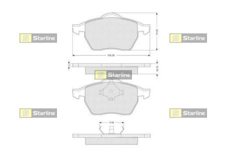 BD S087 Starline Колодки гальмівні дискові, к-кт. STARLINE