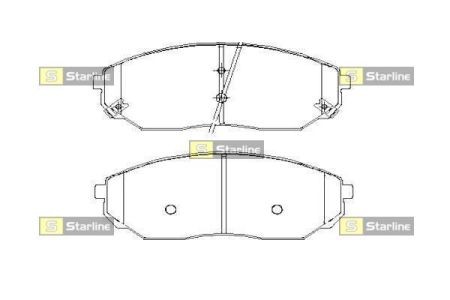 BD S448 Starline Колодки тормозные дисковые, к-кт. STARLINE