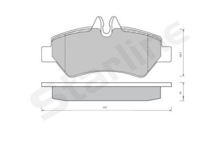 BD S423 Starline Колодки тормозные дисковые, к-кт. STARLINE