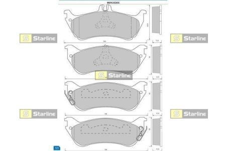 BD S424 Starline Колодки гальмівні дискові, к-кт. STARLINE