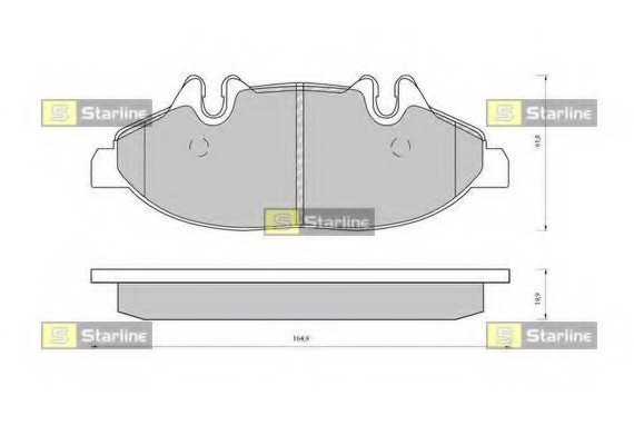 BD S414 Starline Колодки тормозные дисковые, к-кт. STARLINE