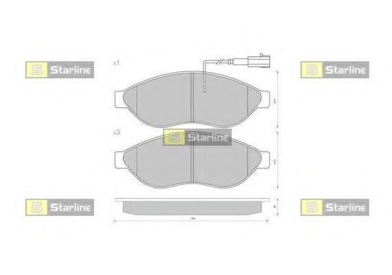 BD S847P Starline Колодки гальмівні дискові, к-кт. STARLINE