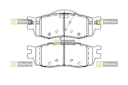 BD S457 Starline Колодки тормозные дисковые, к-кт. STARLINE