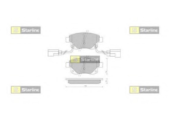 BD S850P Starline Колодки гальмівні дискові, к-кт. STARLINE