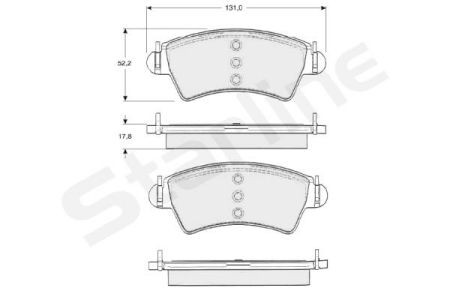 BD S316 Starline Колодки тормозные дисковые, к-кт. STARLINE
