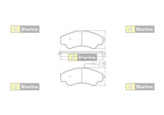 BD S840P Starline Колодки гальмівні дискові, к-кт. STARLINE