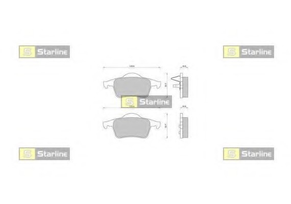 BD S372 Starline Колодки гальмівні дискові, к-кт. STARLINE