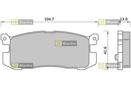 BD S386 Starline Колодки гальмівні дискові, к-кт. STARLINE