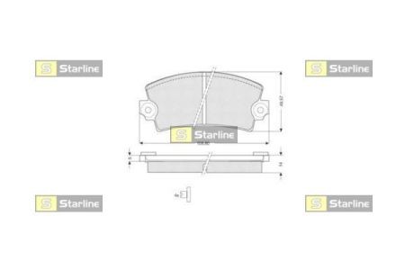 BD S175 Starline Колодки гальмівні дискові, к-кт. STARLINE