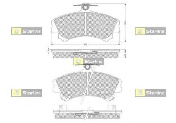 BD S821P Starline Колодки гальмівні дискові, к-кт. STARLINE