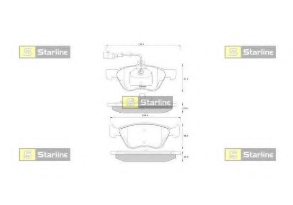 BD S259 Starline Колодки тормозные дисковые, к-кт. STARLINE