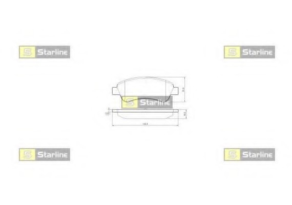 BD S842P Starline Колодки гальмівні дискові, к-кт. STARLINE