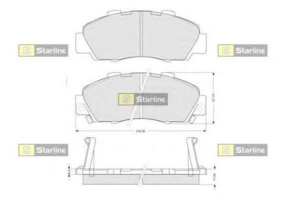 BD S214 Starline Колодки гальмівні дискові, к-кт. STARLINE