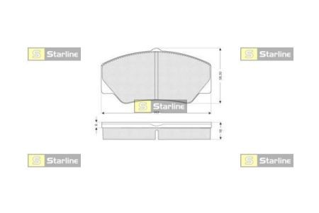 BD S154 Starline Колодки гальмівні дискові, к-кт. STARLINE