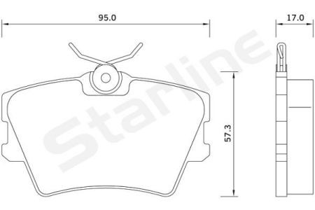 BD S097 Starline Колодки тормозные дисковые, к-кт. STARLINE