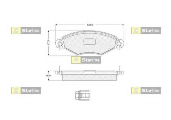 BD S060 Starline Колодки тормозные дисковые, к-кт. STARLINE