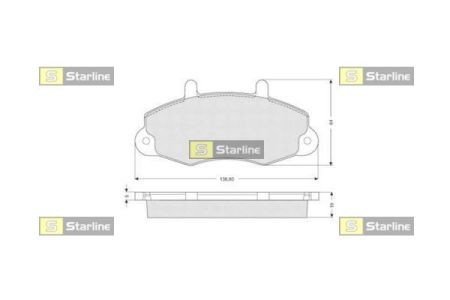 BD S039 Starline Колодки гальмівні дискові, к-кт. STARLINE