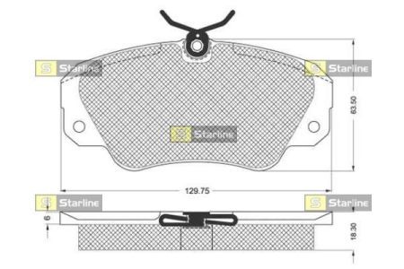 BD S121 Starline Колодки тормозные дисковые, к-кт. STARLINE