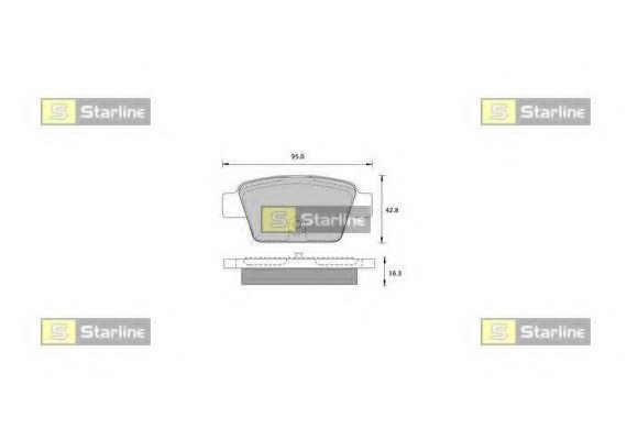 BD S836P Starline Колодки тормозные дисковые, к-кт. STARLINE