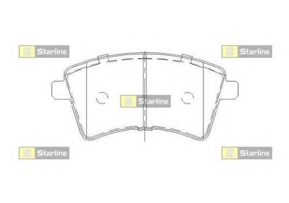 BD S857P Starline Колодки тормозные дисковые, к-кт. STARLINE