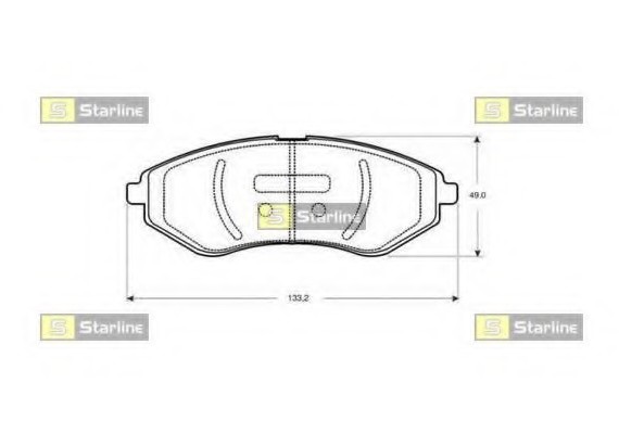 BD S844P Starline Колодки тормозные дисковые, к-кт. STARLINE