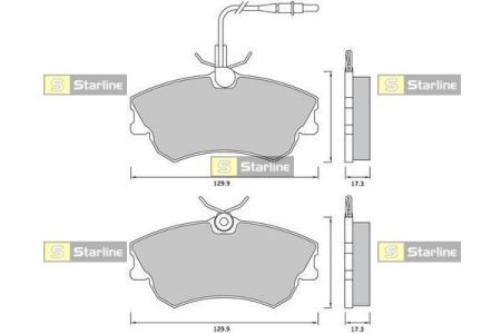 BD S368 Starline Колодки гальмівні дискові, к-кт. STARLINE