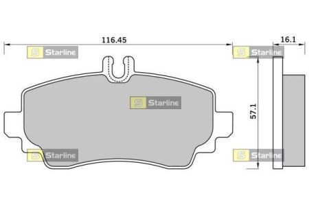 BD S369 Starline Колодки тормозные дисковые, к-кт. STARLINE