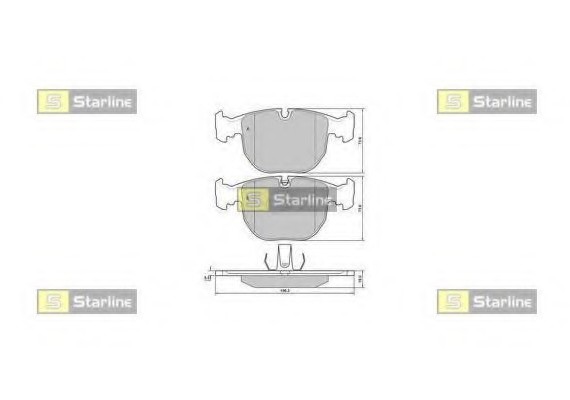 BD S384 Starline Колодки гальмівні дискові, к-кт. STARLINE