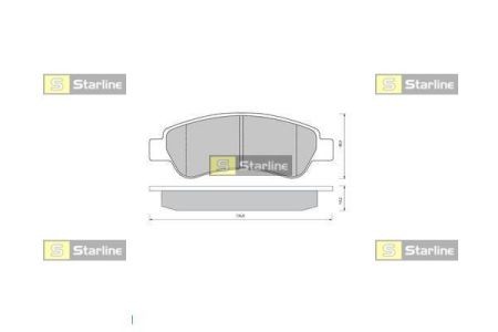 BD S405 Starline Колодки гальмівні дискові, к-кт. STARLINE