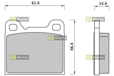 BD S420 Starline Колодки тормозные дисковые, к-кт. STARLINE