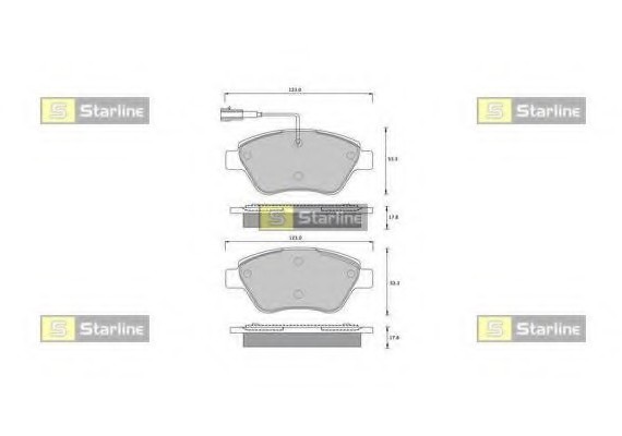 BD S361 Starline Колодки тормозные дисковые, к-кт. STARLINE