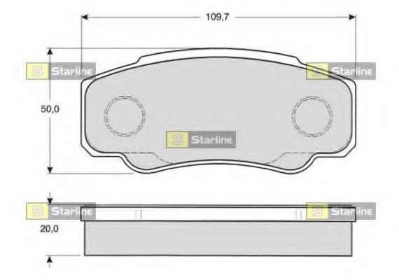 BD S841P Starline Колодки тормозные дисковые, к-кт. STARLINE