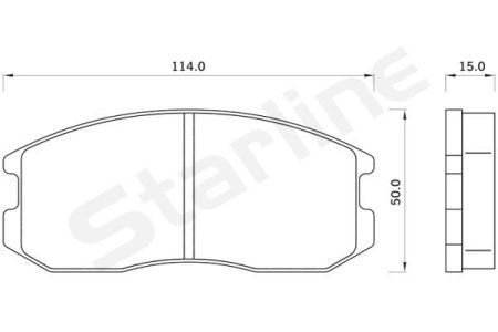 BD S350 Starline Колодки гальмівні дискові, к-кт. STARLINE