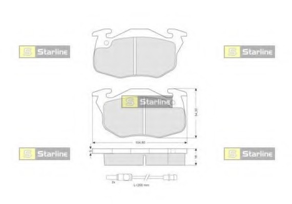 BD S020 Starline Колодки тормозные дисковые, к-кт. STARLINE