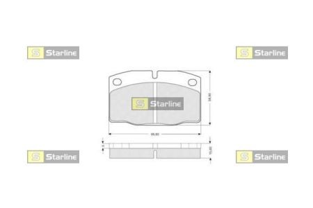 BD S021 Starline Колодки тормозные дисковые, к-кт. STARLINE