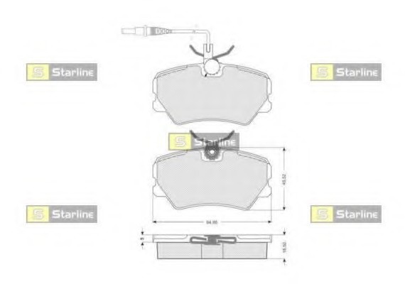 BD S041 Starline Колодки тормозные дисковые, к-кт. STARLINE