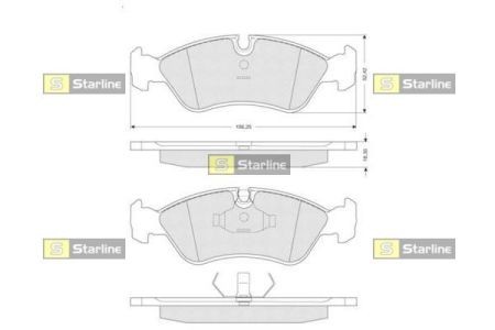 BD S037 Starline Колодки гальмівні дискові, к-кт. STARLINE