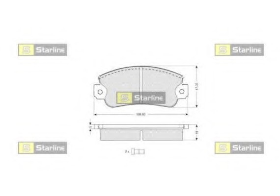 BD S026 Starline Колодки тормозные дисковые, к-кт. STARLINE