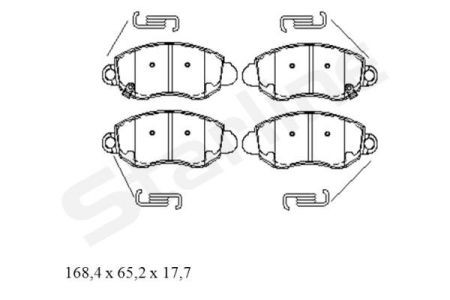 BD S152 Starline Колодки гальмівні дискові, к-кт. STARLINE