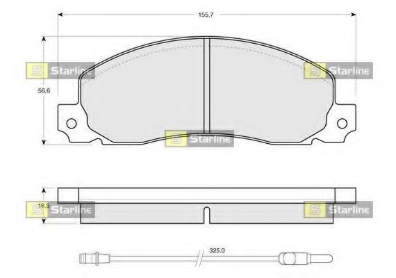 BD S146 Starline Колодки тормозные дисковые, к-кт. STARLINE