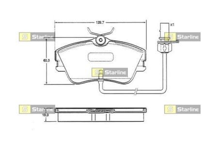 BD S288 Starline Колодки тормозные дисковые, к-кт. STARLINE