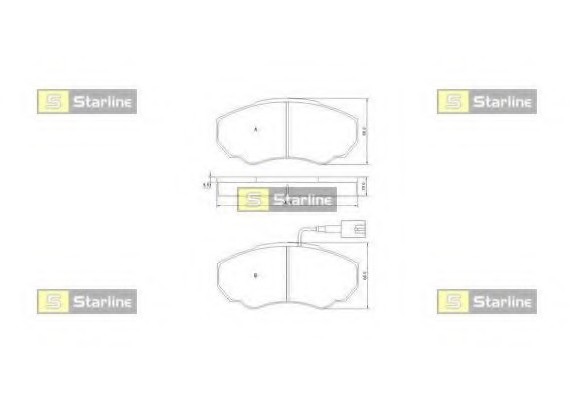 BD S839P Starline Колодки гальмівні дискові, к-кт. STARLINE