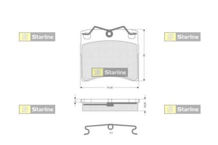 BD S236 Starline Колодки гальмівні дискові, к-кт. STARLINE