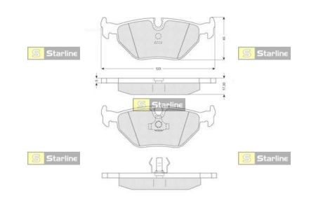 BD S131 Starline Колодки гальмівні дискові, к-кт. STARLINE