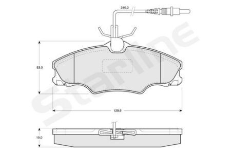 BD S128 Starline Колодки гальмівні дискові, к-кт. STARLINE