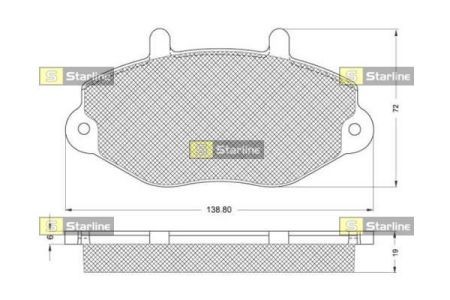 BD S137 Starline Колодки тормозные дисковые, к-кт. STARLINE