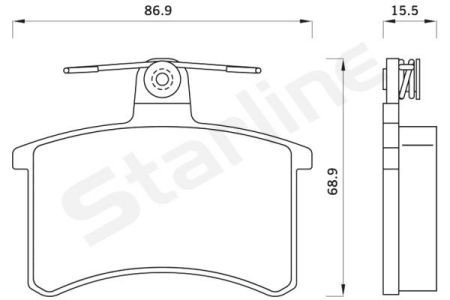 BD S078 Starline Колодки гальмівні дискові, к-кт. STARLINE