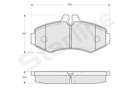 BD S086 Starline Колодки тормозные дисковые, к-кт. STARLINE