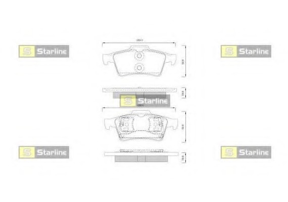 BD S253 Starline Колодки гальмівні дискові, к-кт. STARLINE