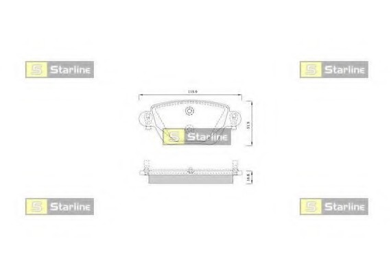 BD S252 Starline Колодки гальмівні дискові, к-кт. STARLINE